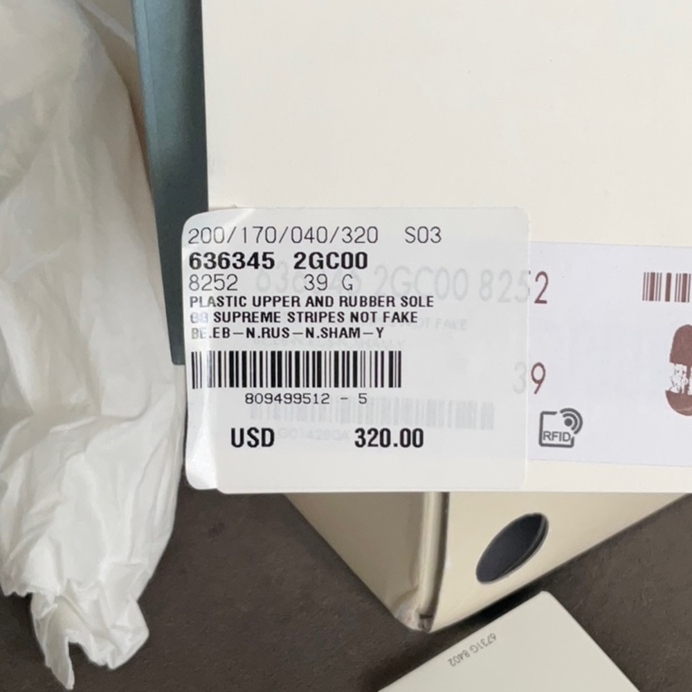 Gucci Black and Multicolor Slide Sandals - Picture 6 of 12